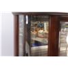 Image 2 : * Bombay Co. Curio Curved Wall Display Case w/Shelves - 25" x 20" x 6" - Crack in Glass on Side Pane