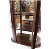 Image 4 : * Bombay Co. Curio Curved Wall Display Case w/Shelves - 25" x 20" x 6" - Crack in Glass on Side Pane