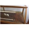 Image 5 : * Antique Wood & Glass Display Case w/ Missing Sliding Doors - 71" x 14" x 23"