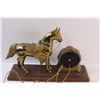 Image 5 : New Haven Clock & Metal Cast Horse Mantel Clock (Electric) - 18" x 11" x 6" & Cowboy Tie