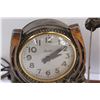 Image 2 : Snider Electric Clock w/ Metal Cast Horse Mantel Clock - 17" x 6" x 9"