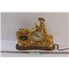 Image 1 : Boy Fishing - United Self Starting Clock (Electric) Mantel Clock - 12" x 9" x 5"