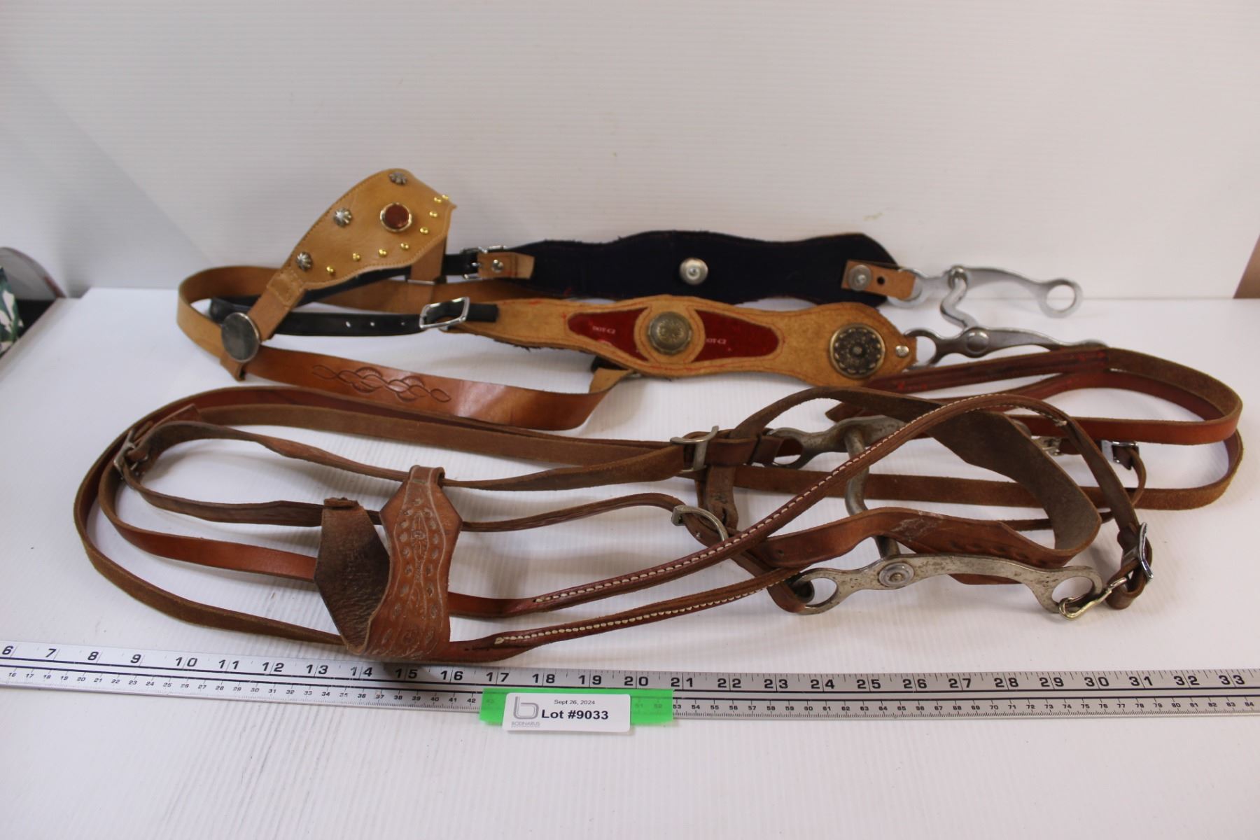 thumbnail image 2 of Poco Leather Headstall With Reins – Western Horse Tack, Generic Brand 2 of 4