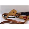 Image 3 : Leather Headstall w/ Noseband, Curb Bit & Split Reins, Handmade Vinyl & Leather Bridle