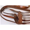 Image 4 : Leather Headstall w/ Noseband, Curb Bit & Split Reins, Handmade Vinyl & Leather Bridle