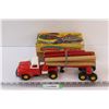 Image 1 : Vintage Lumber Hauler & Trailer Toy Set in Original Box