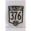 Image 1 : * Sask 376 Metal Road Sign - 24" x 18"