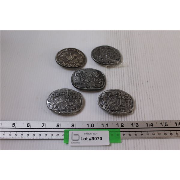 (5) Hesston Children's National Finals Belt Buckles - 1988-1998
