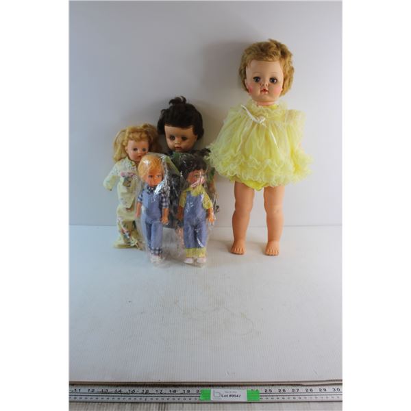 (5) Vintage Dolls - Reliable Model 310/17 - Moveable Eyes/Arms/Legs And 16'' Reliable + 16'' Regal D
