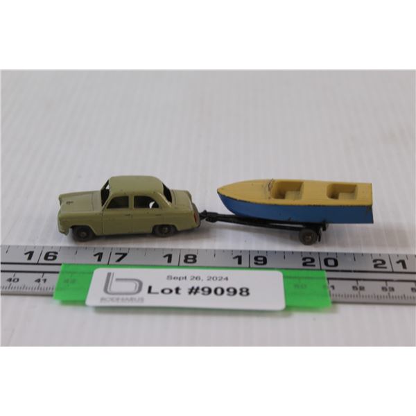 Lesney Ford Prefect Car & Meteor Sportsman Boat & Trailer - 1:64 Model Scale Die Cast