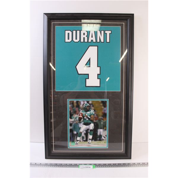 * Durant #4 Saskatchewan Roughriders Photo in Frame - 30.5" x 18"