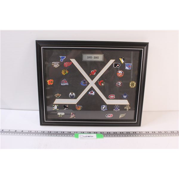 NHL Pin Collection - 2001-02 in Frame - 16" x 13"