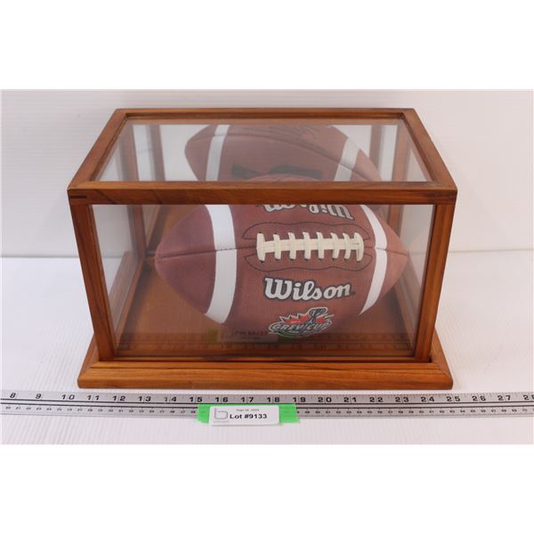 Grey Cup 2007 Football in Case - Signed # 89 & 32