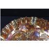 Image 2 : Imperial Carnival Glass Rose Peach Lustre Dish - 8"