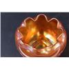 Image 2 : Northwoods Marigold Beaded Cable Carnival Glass Rose Bowl - 5" x 3"