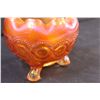 Image 6 : Northwoods Marigold Beaded Cable Carnival Glass Rose Bowl - 5" x 3"
