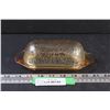 Image 1 : Jeanette Floragold Glass Butter Dish - 7" x 3"