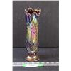 Image 1 : Fenton Marigold Rainbow Carnival Glass Stretch Vase - 10.5" x 3"