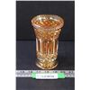 Image 1 : Marigold Carnival Glass Peach Lustre Vase - 6" x 4"
