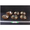 Image 1 : (6) Carnival Glass Dishes - (2) Iris and Herringbone (4) Floragold