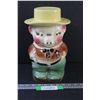 Image 1 : Robinson Ransbottom (RRP Co.) Cowboy Pig Cookie Jar - 12" x 6"