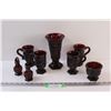 Image 1 : Avon Cape Cod: Vase, (4) Mugs, Salt & Pepper Shakers, Sugar Bowl