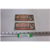 Image 1 : (2) 1954 Canadian Two Dollar Bills