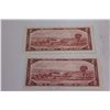 Image 4 : (2) 1954 Canadian Two Dollar Bills