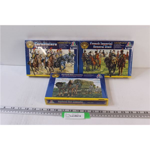 (3) 1:72 Model Scale Kits: French Calvary, Army, General Staff