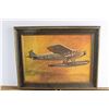 Image 6 : Vintage Airplane Prints by Artist Robert Banks- Set of 5 - 17'' Wide x 13'' High - Professionally Fr