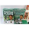 Image 3 : Saskatchewan Roughrider Items - 2 Boxes Andy Fantuz Flakes (Empty), 5 Collectible Lamb's 100 year Gl