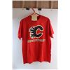 Image 12 : (4) Calgary Flames Items - Mike Smith Autographed Ballcap + New with Tags Red Flames T-Shirt + Large