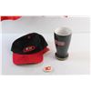 Image 2 : (4) Calgary Flames Items - Mike Smith Autographed Ballcap + New with Tags Red Flames T-Shirt + Large