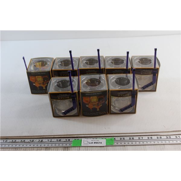 Set of (8) 2011 Crown Royal - Collectible '' Goalie Stick'' Hockey Glasses - Original Packaging - Un