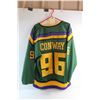 Image 7 : Mighty Ducks (Movie) Original Charlie Conway #96 Embroidered Hockey Jersey - Made by TS Jerseys + La