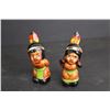 Image 4 : (2) Sets of Vintage Indigenous Salt & Pepper Shakers - Ceramic - Japan