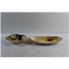 Image 5 : Noritake Japan Hand Painted Ship Scene Candy Dish with Gold Accents + Noritake Hand Painted 11'' Dis