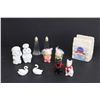 Image 1 : Vintage Salt and Pepper Shaker Lot - Pillsbury Dough Boy and Napkin Holder + Scottie Dogs + Swans + 