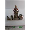 Image 1 : (4) Occupied Japan Figures- Vintage Porcelain Japanese Figurines - 10 and half inches tall + Creamer