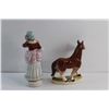 Image 6 : Vintage Ceramic Horses (2) Japan + Salt and Pepper Mountie and Horse + 2 Sets of Saskatchewan Elevat