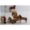 Image 7 : Vintage Ceramic Horses (2) Japan + Salt and Pepper Mountie and Horse + 2 Sets of Saskatchewan Elevat