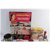 Image 5 : Vintage 1950s Kitchen Display with Original Cardboard Sign - '' Decorate Your Kitchen Dominion Table