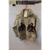 Image 1 : *Cowichan Wool Sweater - Traditional Colours with Thunderbird Design - Handmade - Ladies Small - Goo