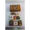 Image 1 : Vintage Philip Morris Cigarettes, Assorted Vintage Cigarette Packs, Rolling Paper and Cigar Box
