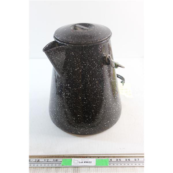 Vintage United States Navy Enamel Coffee Pot 1941-1946