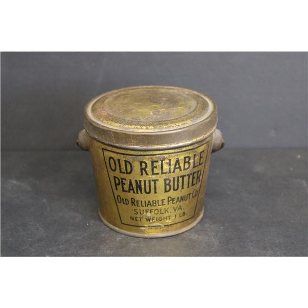 Old Reliable Peanut Butter Vintage Pail