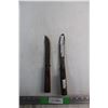 Image 1 : (2) Vintage 7'' and 9'' Fixed Blade Knives with Wooden Handle