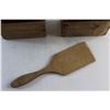 Image 3 : (2) Wooden Butter Moulds and Butter Paddle