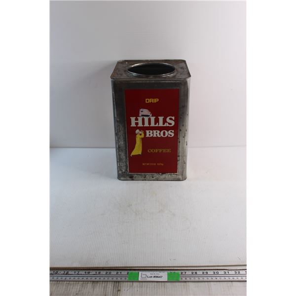 Large Vintage Hills Bros. Coffee Tin