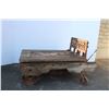 Image 2 : ** Antique Railway Cargo Transport Cart - 25 x 43 - Some Damage